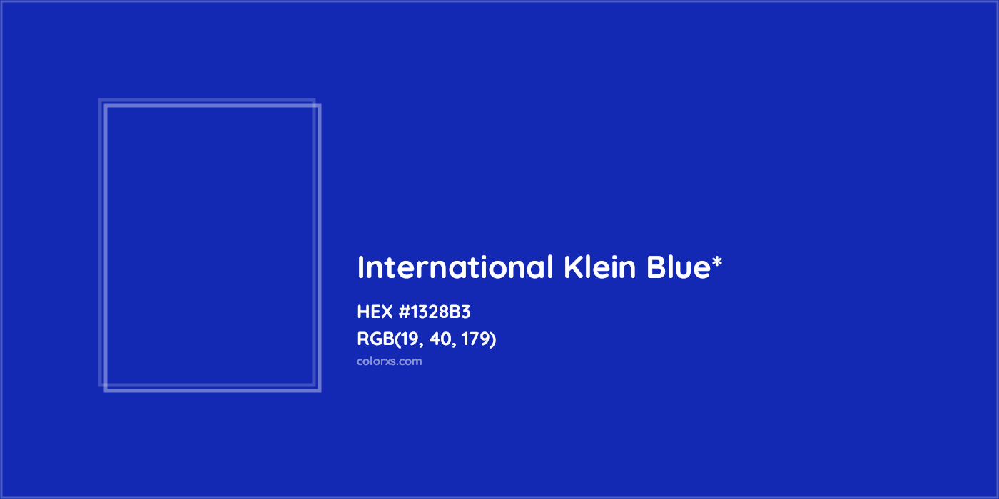HEX #1328B3 Color Name, Color Code, Palettes, Similar Paints, Images