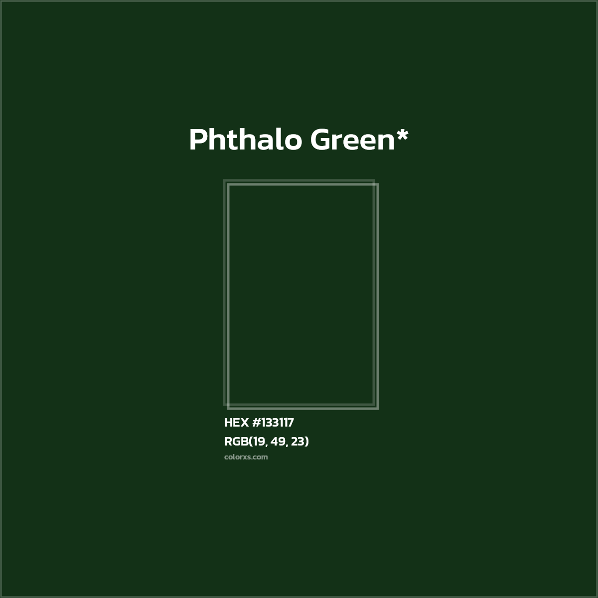 HEX #133117 Color Name, Color Code, Palettes, Similar Paints, Images