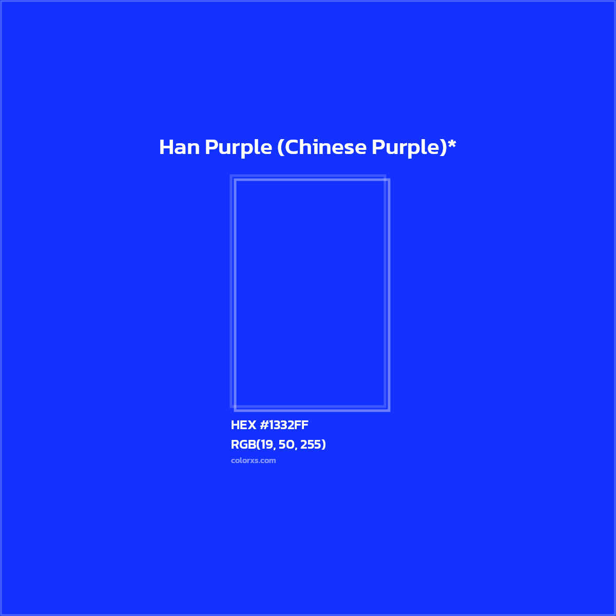 HEX #1332FF Color Name, Color Code, Palettes, Similar Paints, Images