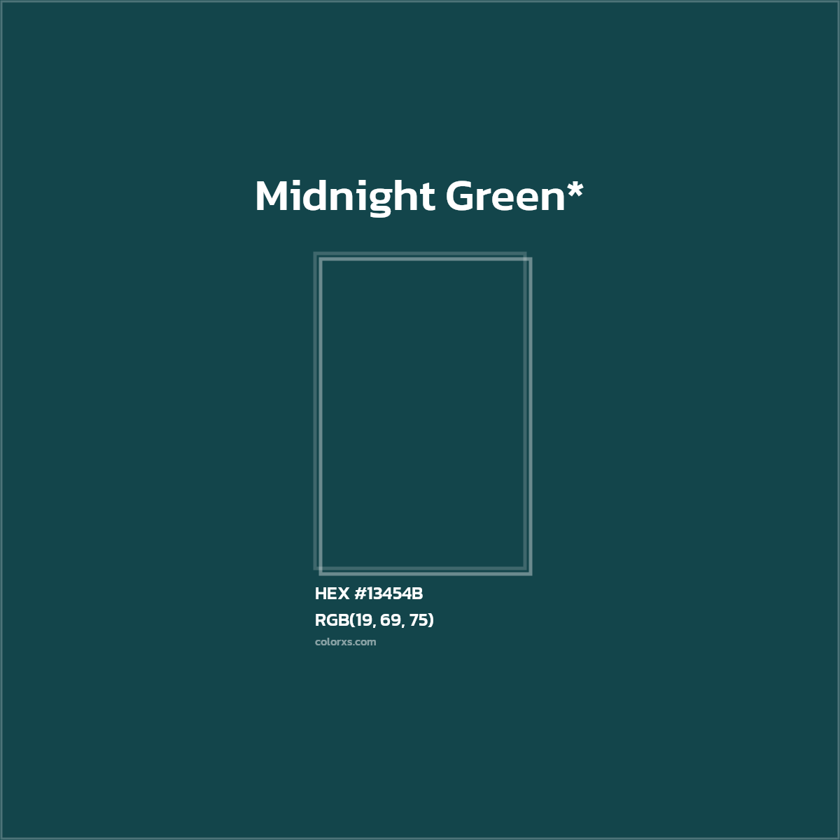 HEX #13454B Color Name, Color Code, Palettes, Similar Paints, Images