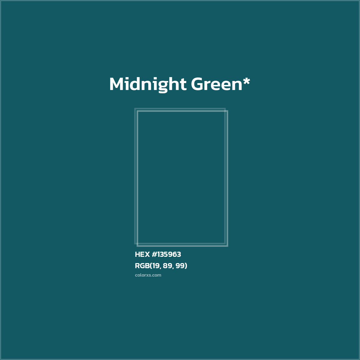 HEX #135963 Color Name, Color Code, Palettes, Similar Paints, Images