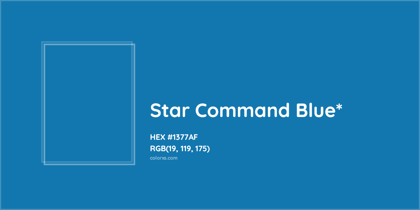 HEX #1377AF Color Name, Color Code, Palettes, Similar Paints, Images
