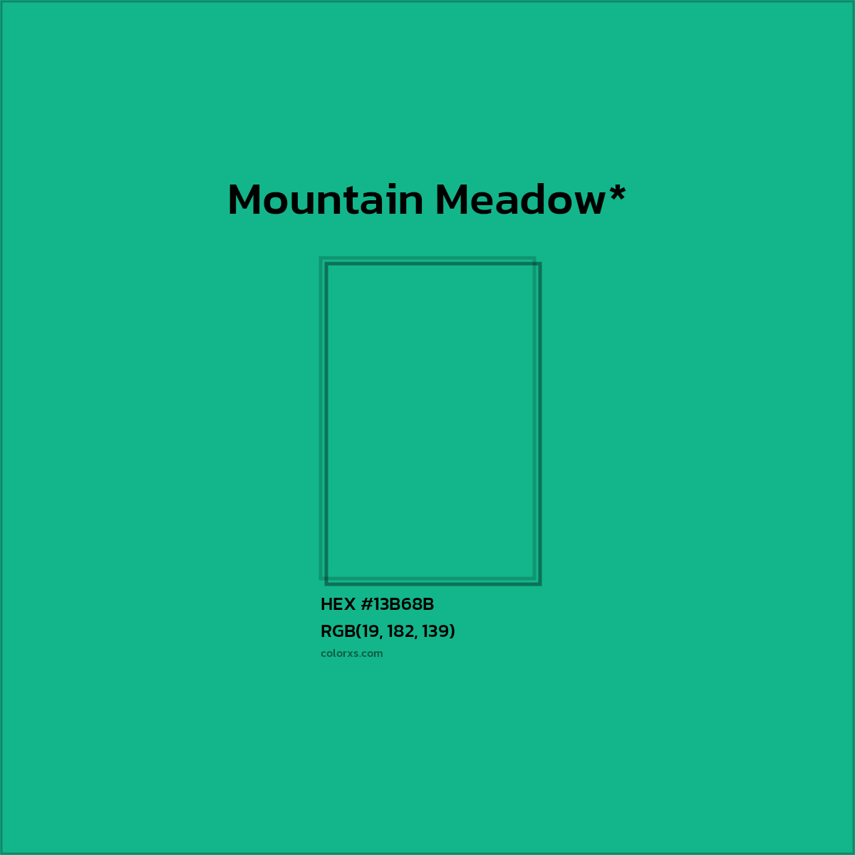 HEX #13B68B Color Name, Color Code, Palettes, Similar Paints, Images