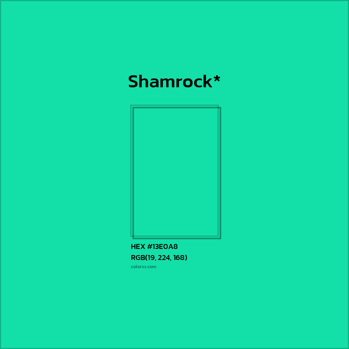 HEX #13E0A8 color code, matching color name and palettes - colorxs.com