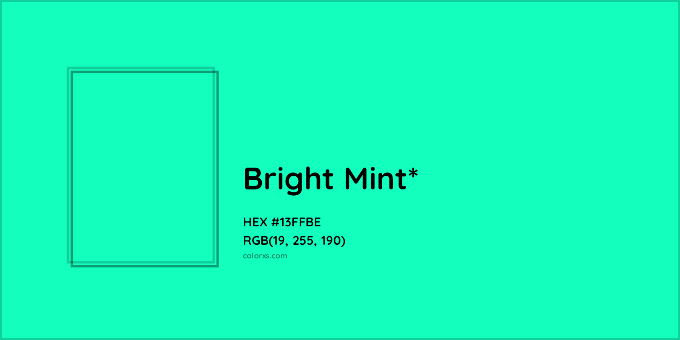 HEX #13FFBE Color Name, Color Code, Palettes, Similar Paints, Images