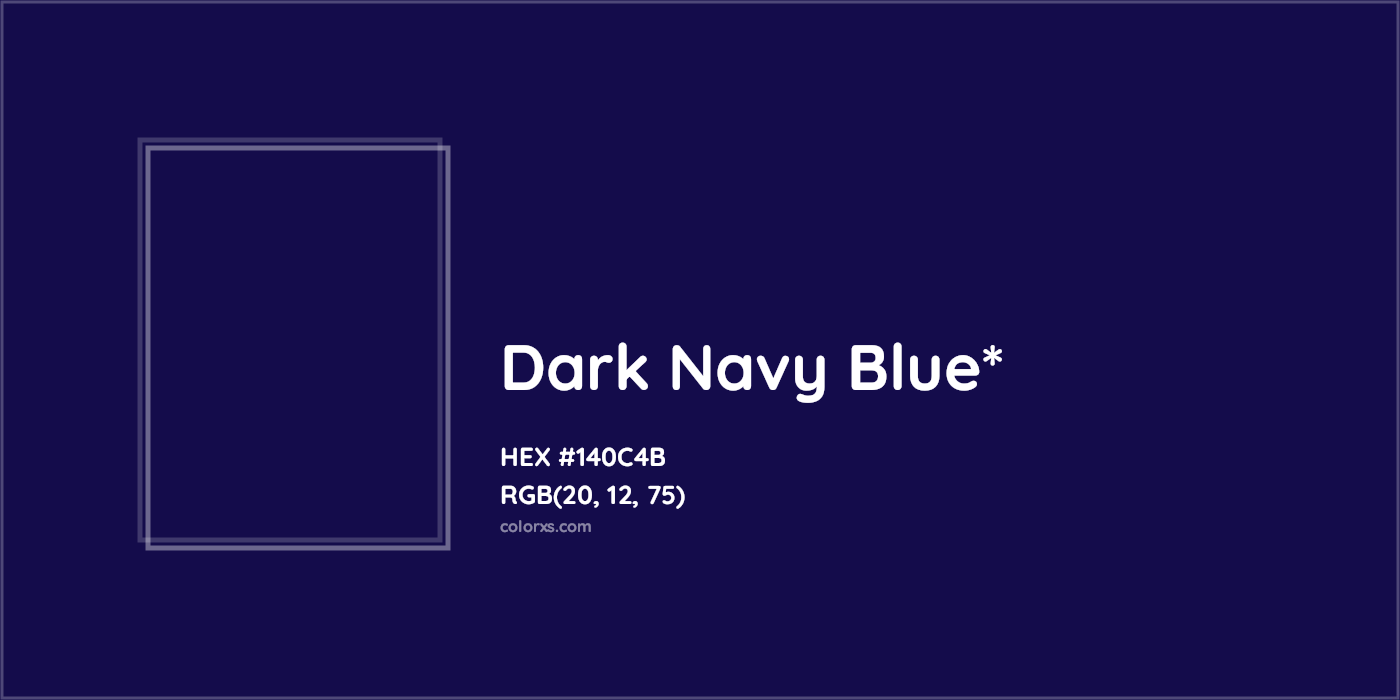 HEX #140C4B Color Name, Color Code, Palettes, Similar Paints, Images