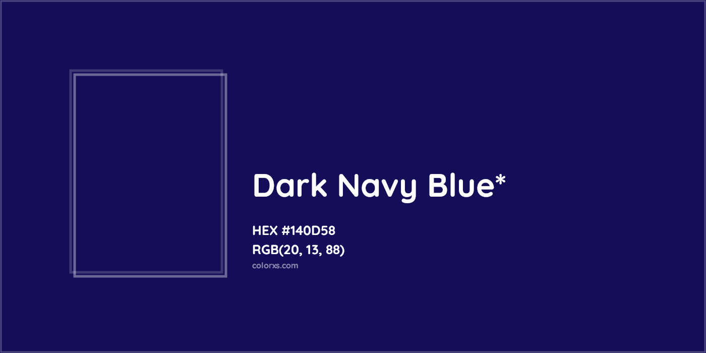 HEX #140D58 Color Name, Color Code, Palettes, Similar Paints, Images