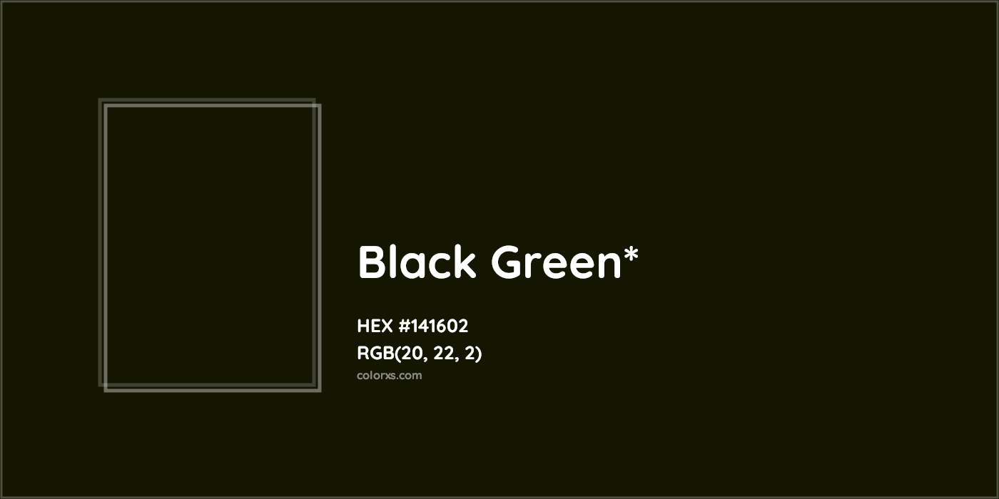 HEX #141602 Color Name, Color Code, Palettes, Similar Paints, Images
