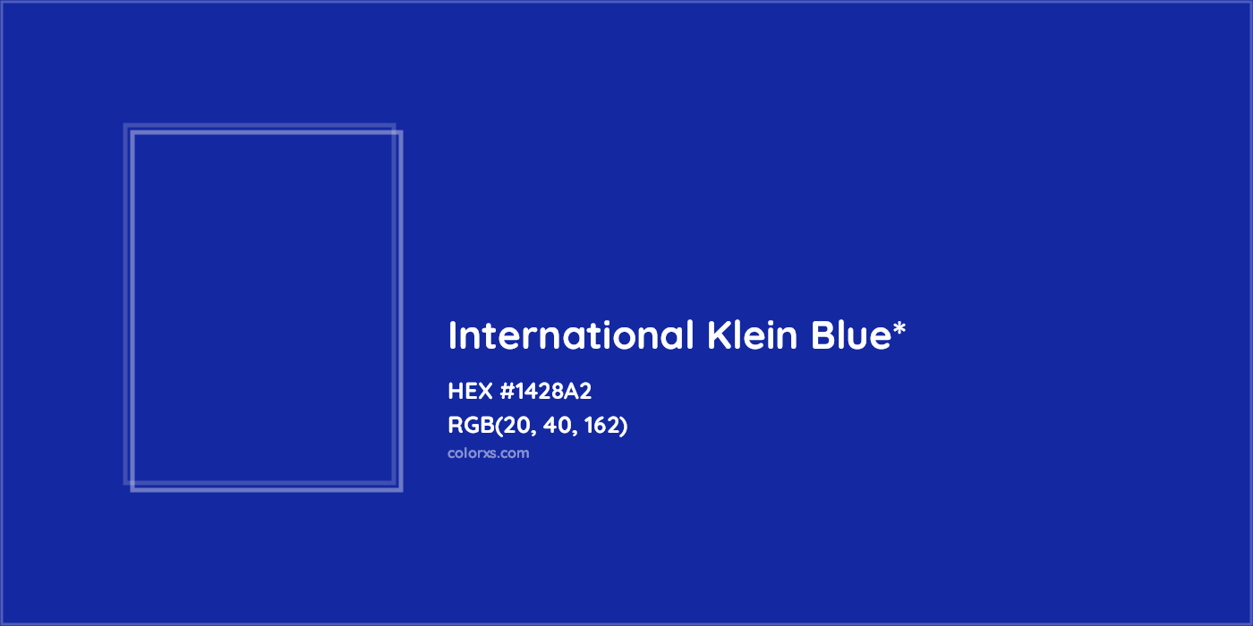 HEX #1428A2 Color Name, Color Code, Palettes, Similar Paints, Images