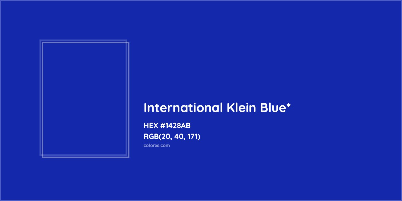 HEX #1428AB Color Name, Color Code, Palettes, Similar Paints, Images