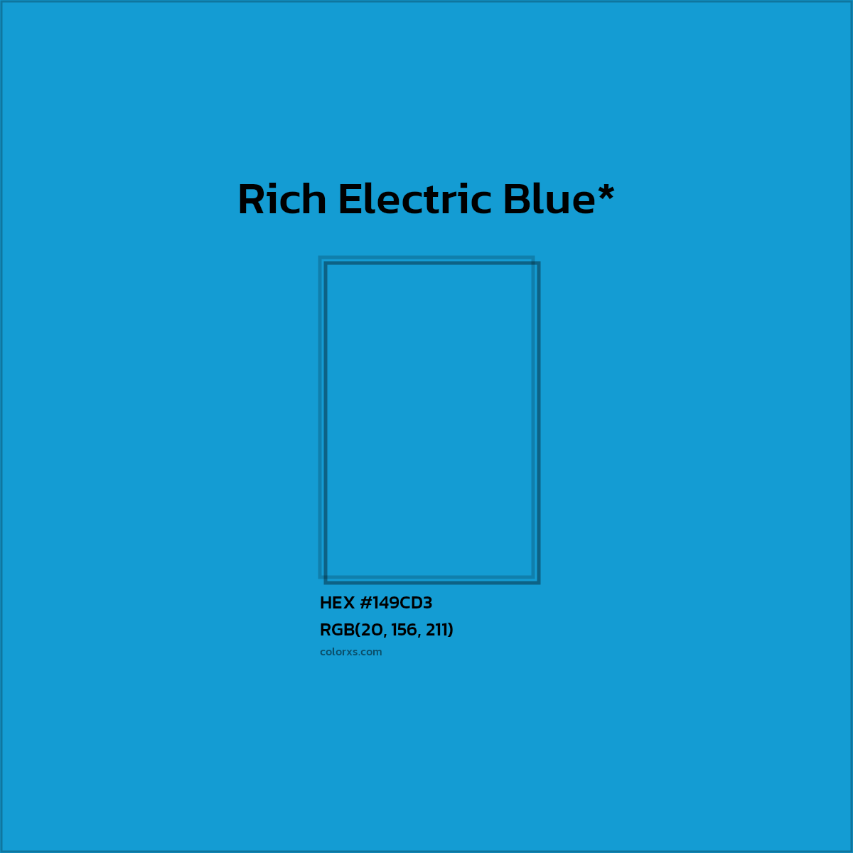 HEX #149CD3 Color Name, Color Code, Palettes, Similar Paints, Images