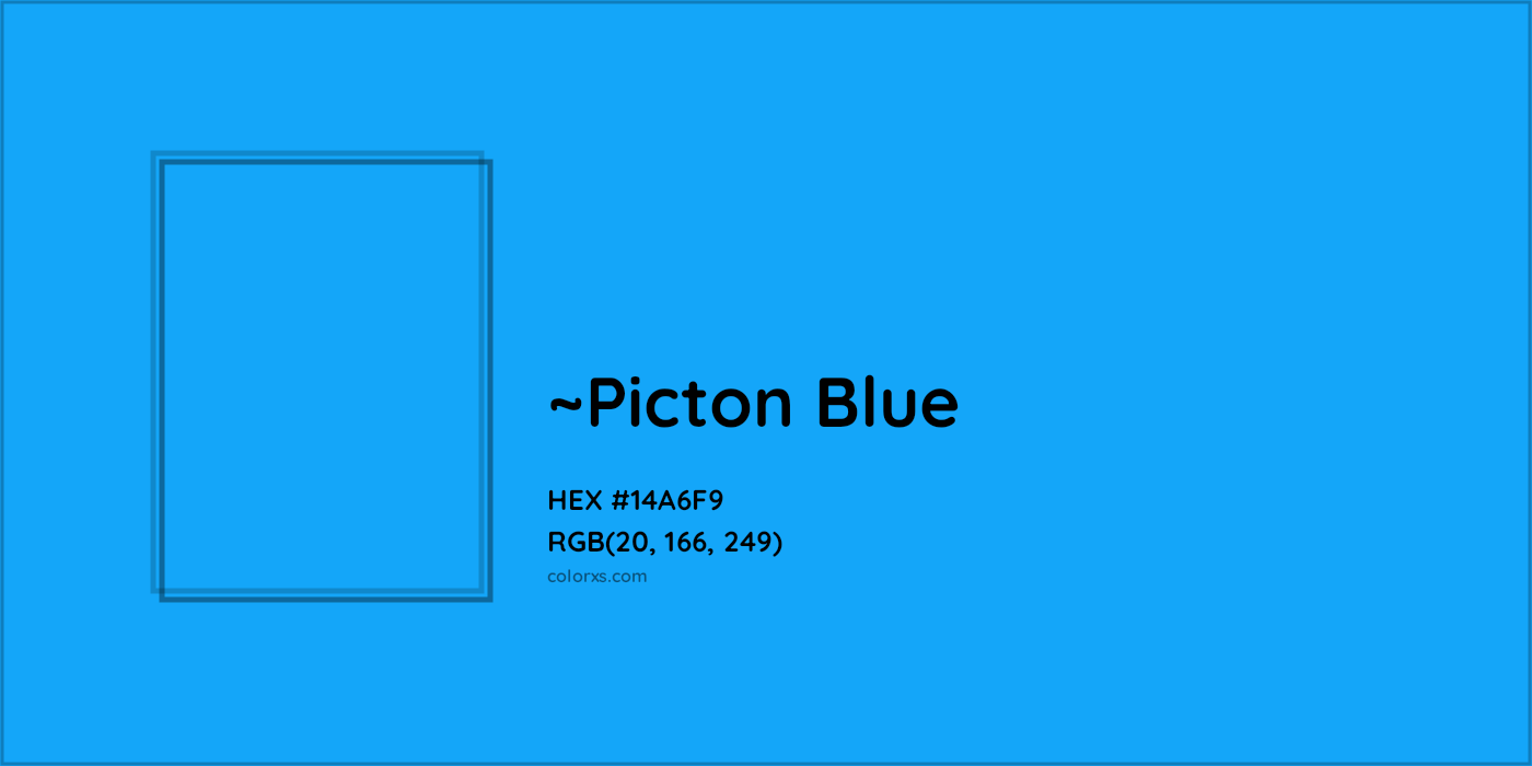 HEX #14A6F9 Color Name, Color Code, Palettes, Similar Paints, Images