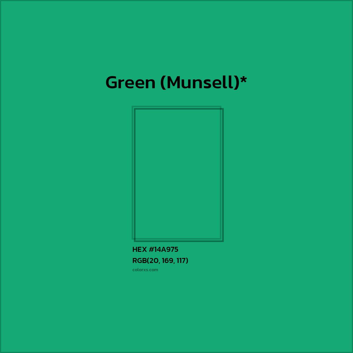 HEX #14A975 Color Name, Color Code, Palettes, Similar Paints, Images