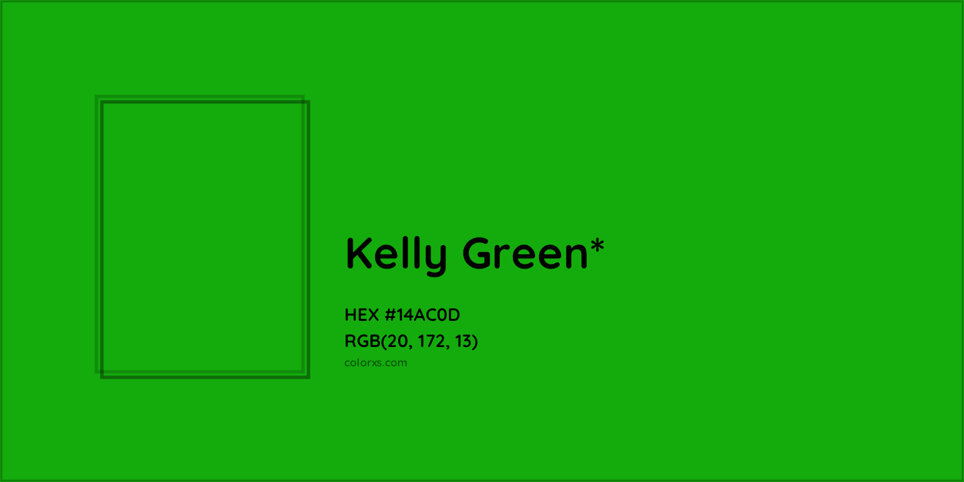 HEX #14AC0D Color Name, Color Code, Palettes, Similar Paints, Images