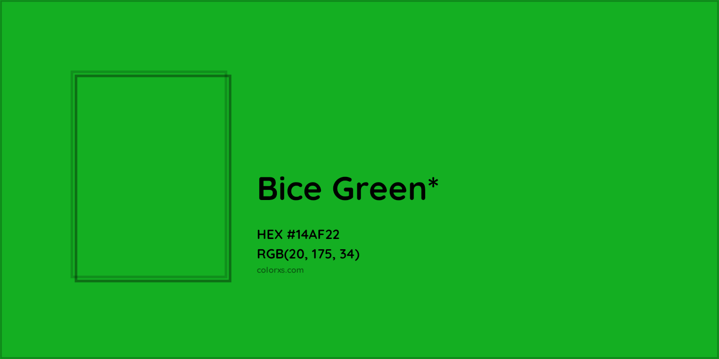 HEX #14AF22 Color Name, Color Code, Palettes, Similar Paints, Images