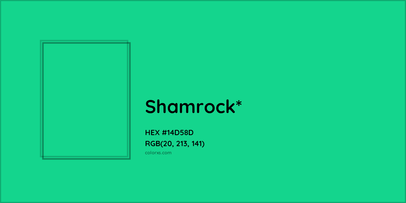 HEX #14D58D Color Name, Color Code, Palettes, Similar Paints, Images