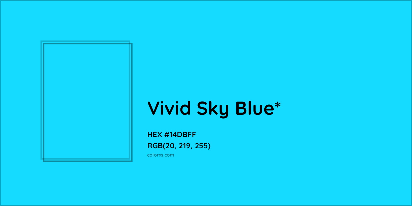 HEX #14DBFF Color Name, Color Code, Palettes, Similar Paints, Images