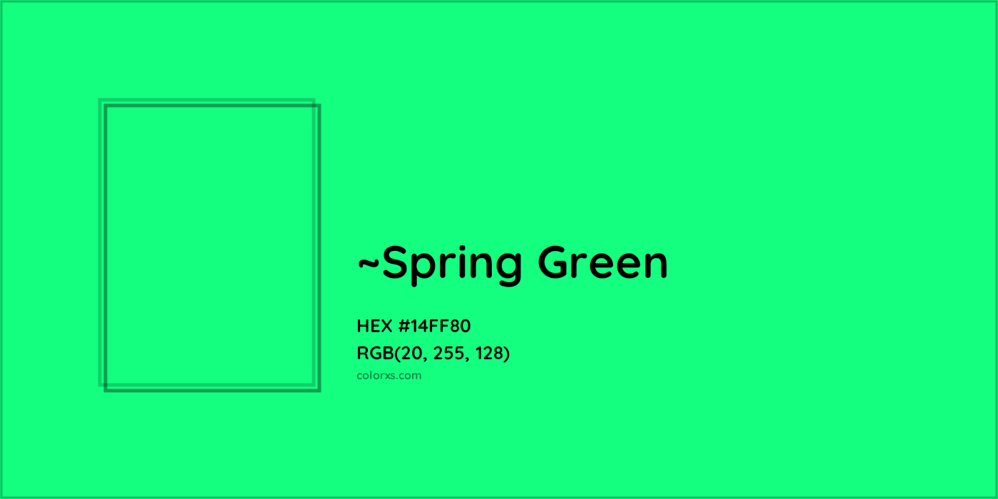 HEX #14FF80 Color Name, Color Code, Palettes, Similar Paints, Images