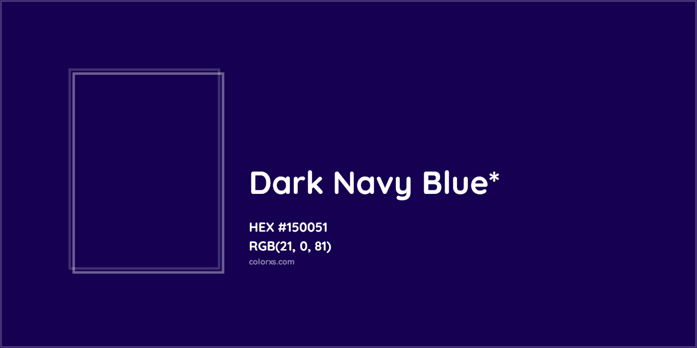 HEX #150051 Color Name, Color Code, Palettes, Similar Paints, Images