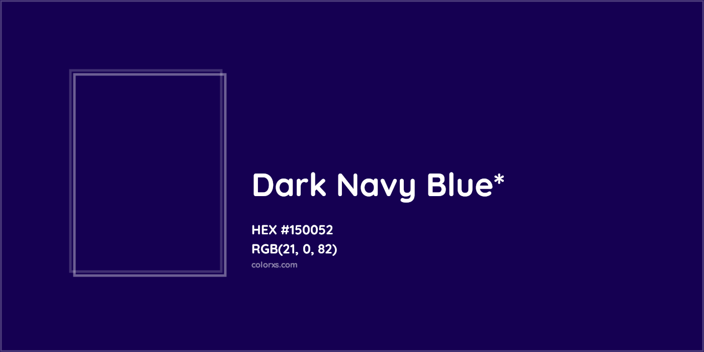 HEX #150052 Color Name, Color Code, Palettes, Similar Paints, Images