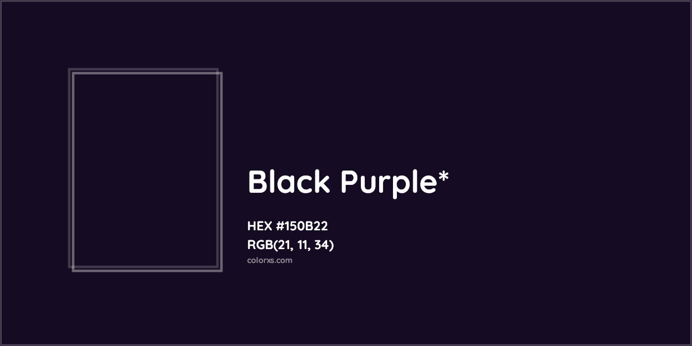 HEX #150B22 Color Name, Color Code, Palettes, Similar Paints, Images