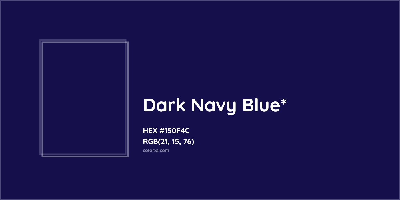 HEX #150F4C Color Name, Color Code, Palettes, Similar Paints, Images