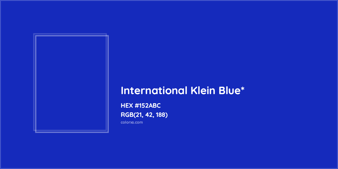 HEX #152ABC Color Name, Color Code, Palettes, Similar Paints, Images