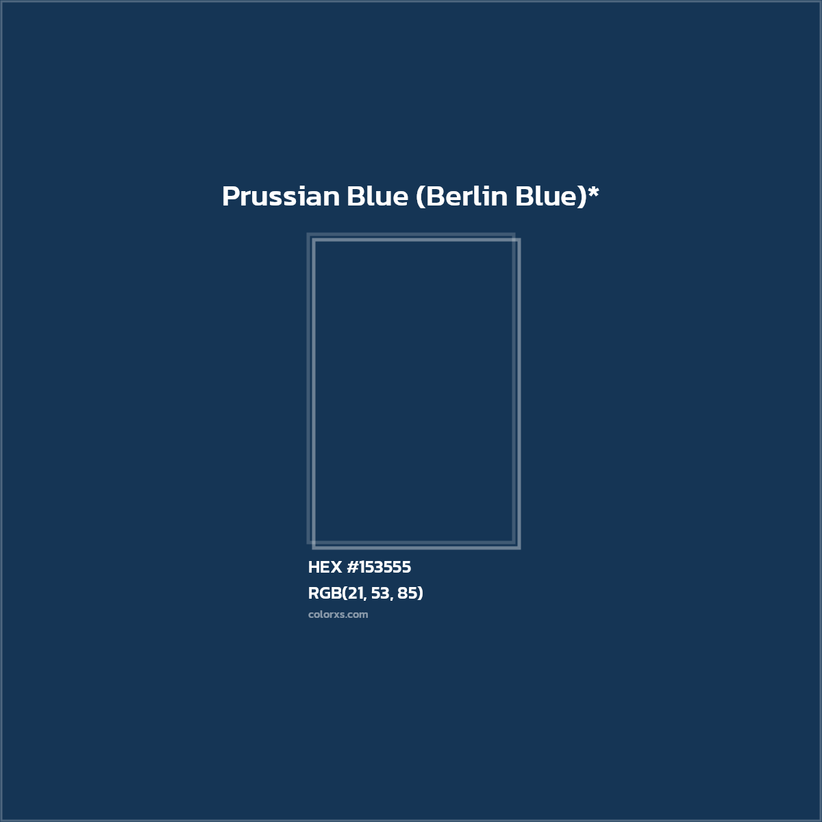 HEX #153555 Color Name, Color Code, Palettes, Similar Paints, Images