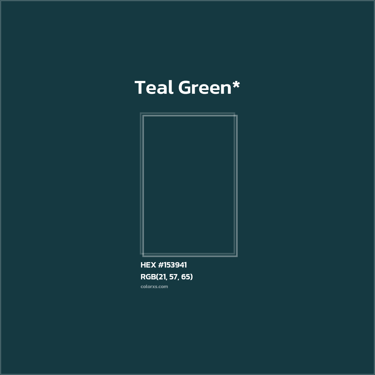 HEX #153941 Color Name, Color Code, Palettes, Similar Paints, Images