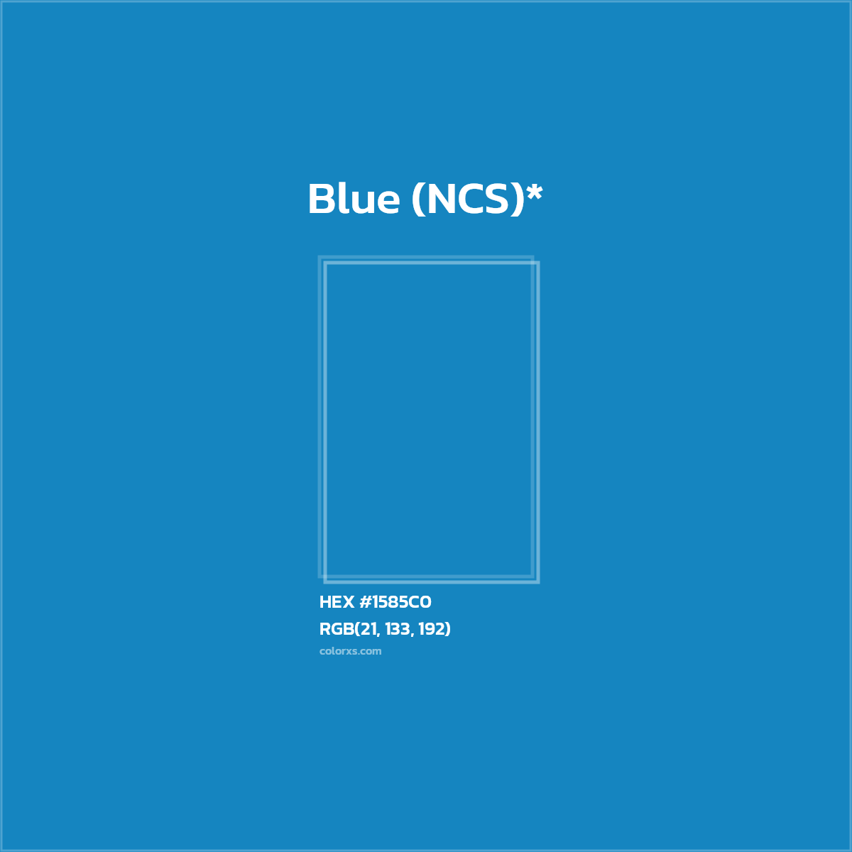 HEX #1585C0 Color Name, Color Code, Palettes, Similar Paints, Images