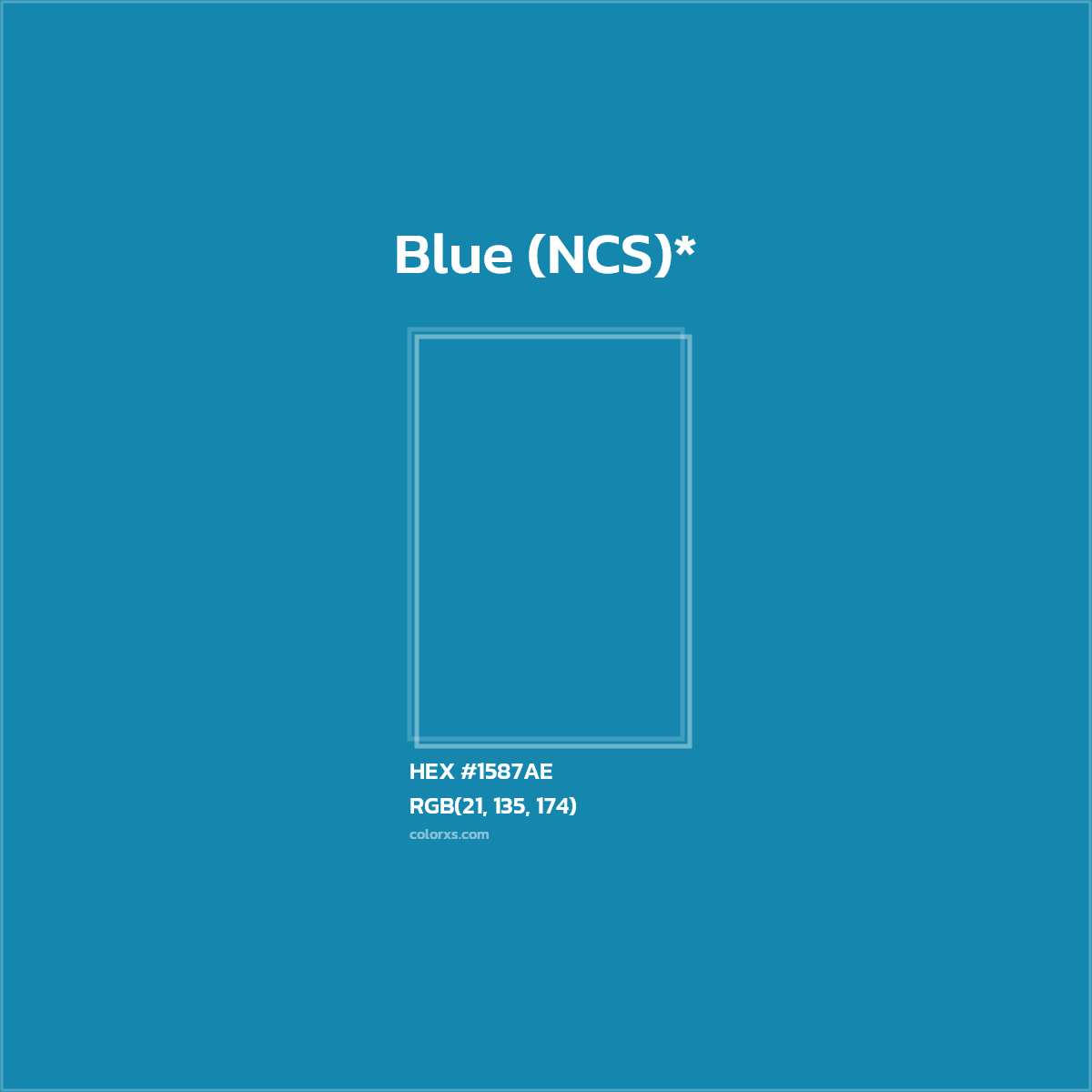 HEX #1587AE Color Name, Color Code, Palettes, Similar Paints, Images
