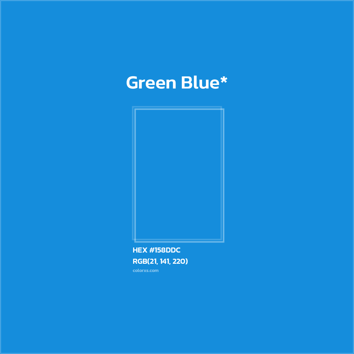 HEX #158DDC Color Name, Color Code, Palettes, Similar Paints, Images