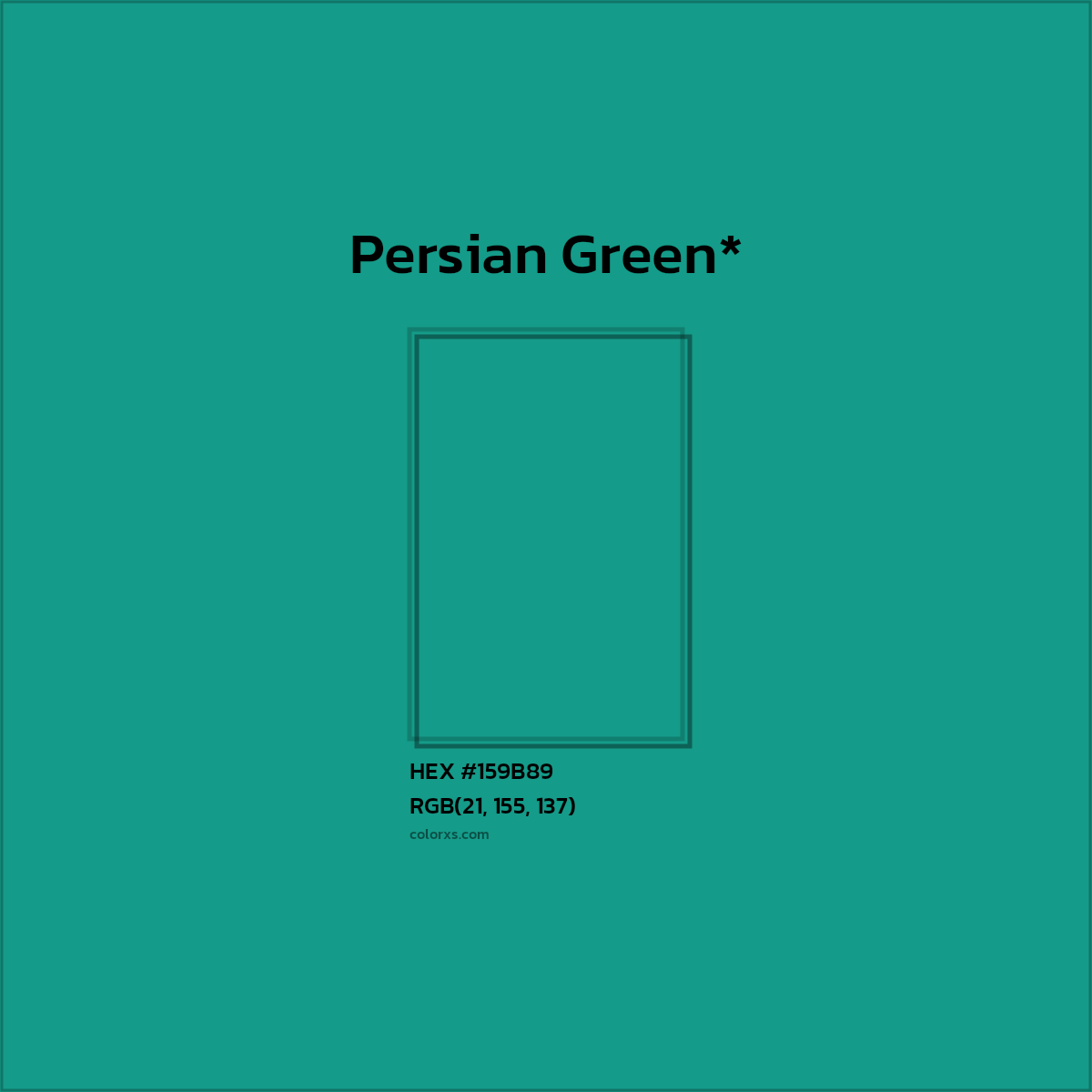 HEX #159B89 Color Name, Color Code, Palettes, Similar Paints, Images