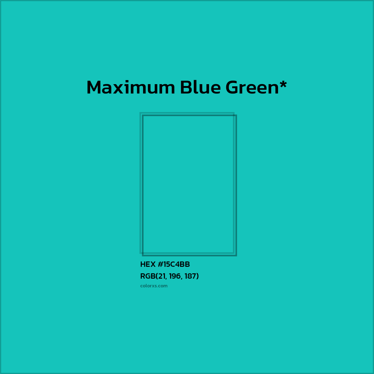 HEX #15C4BB Color Name, Color Code, Palettes, Similar Paints, Images