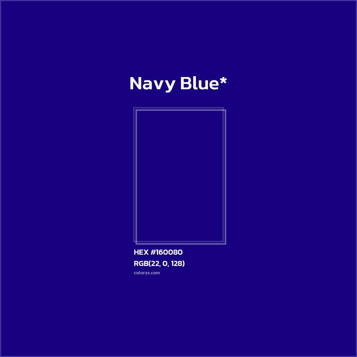 HEX #160080 Color Name, Color Code, Palettes, Similar Paints, Images