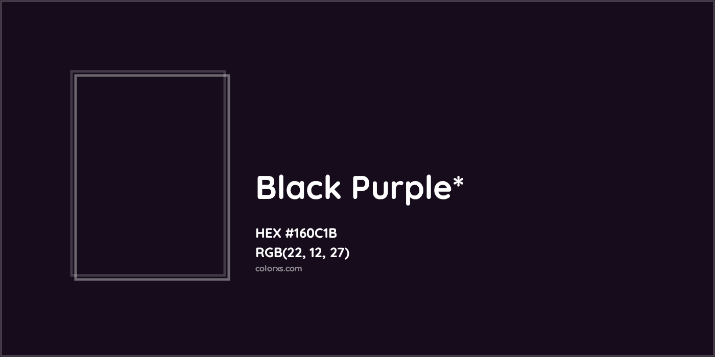 HEX #160C1B Color Name, Color Code, Palettes, Similar Paints, Images
