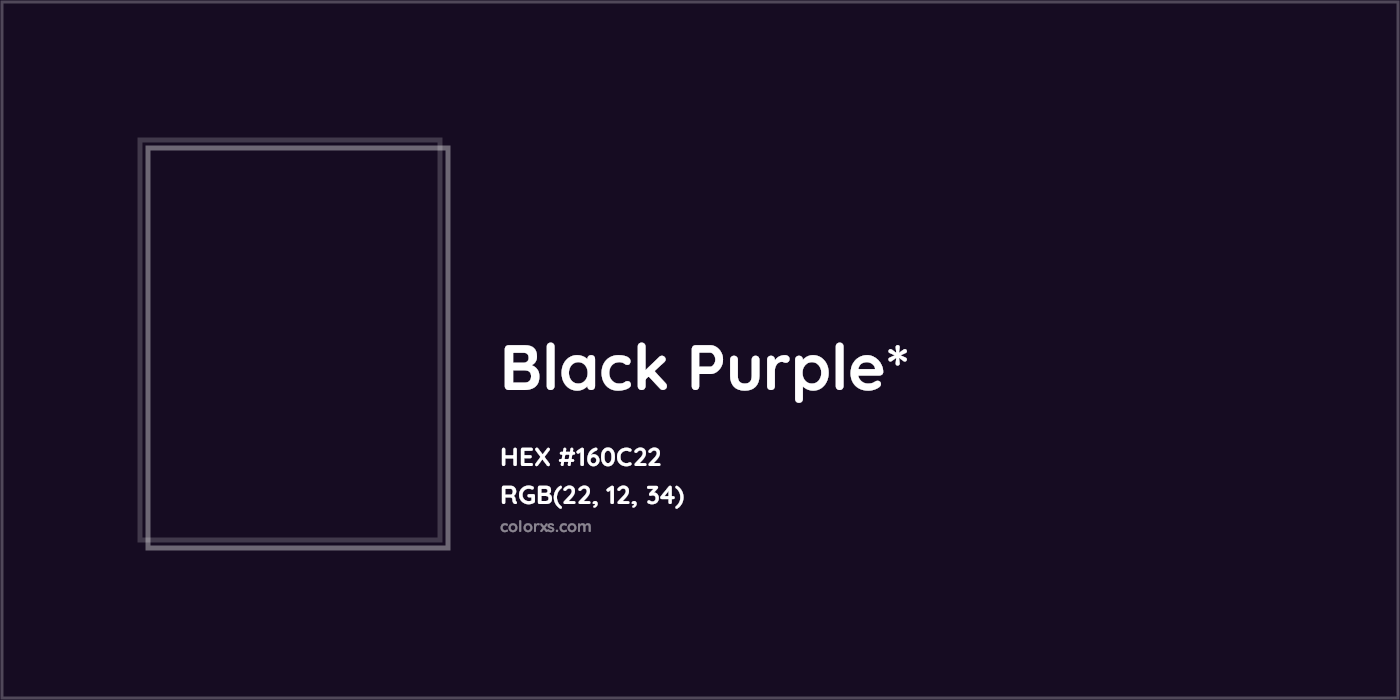 HEX #160C22 Color Name, Color Code, Palettes, Similar Paints, Images