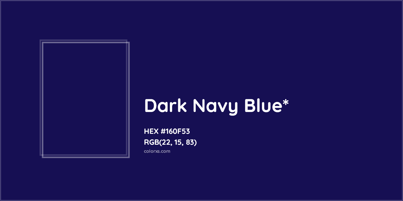 HEX #160F53 Color Name, Color Code, Palettes, Similar Paints, Images