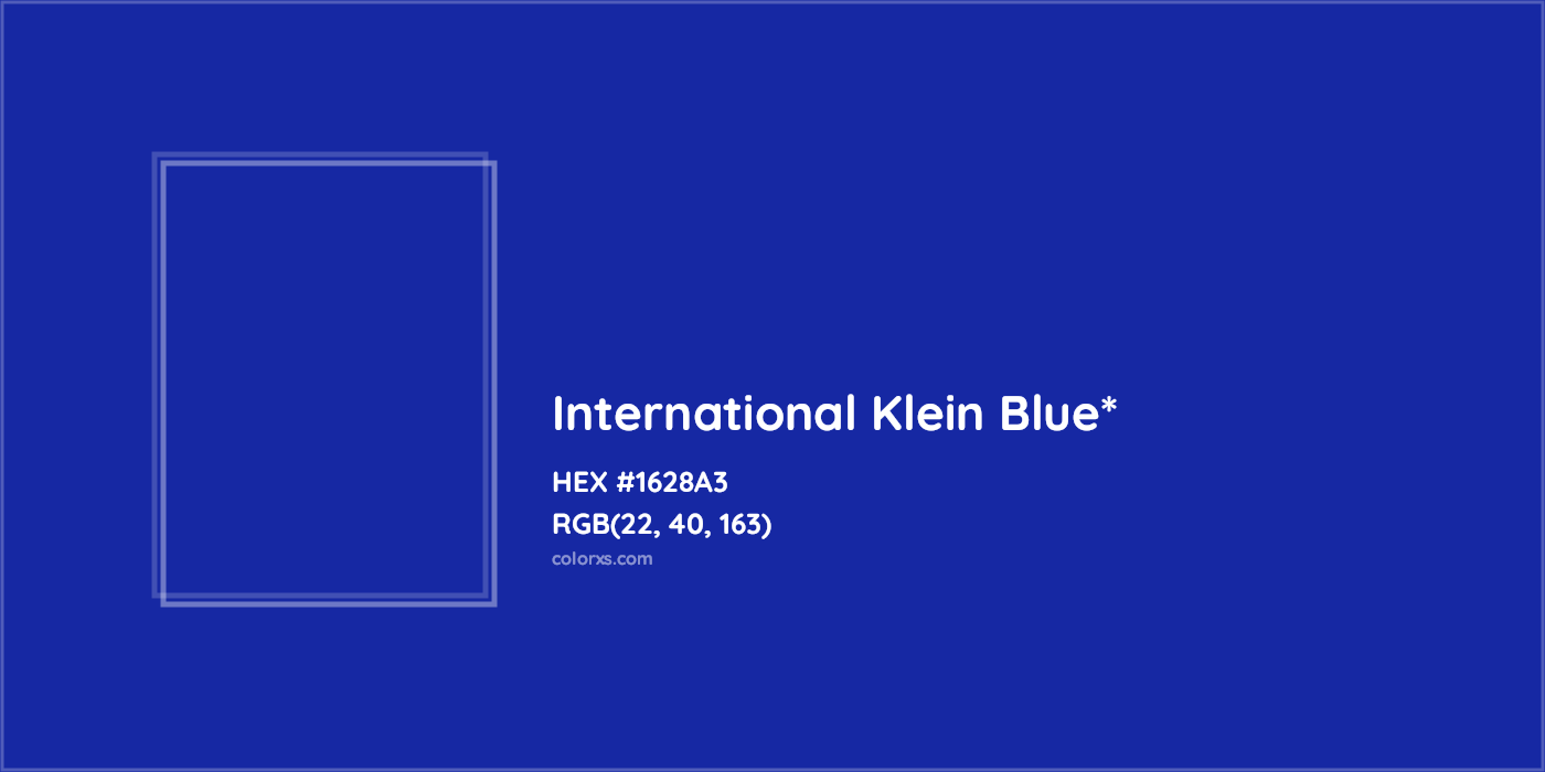 HEX #1628A3 Color Name, Color Code, Palettes, Similar Paints, Images