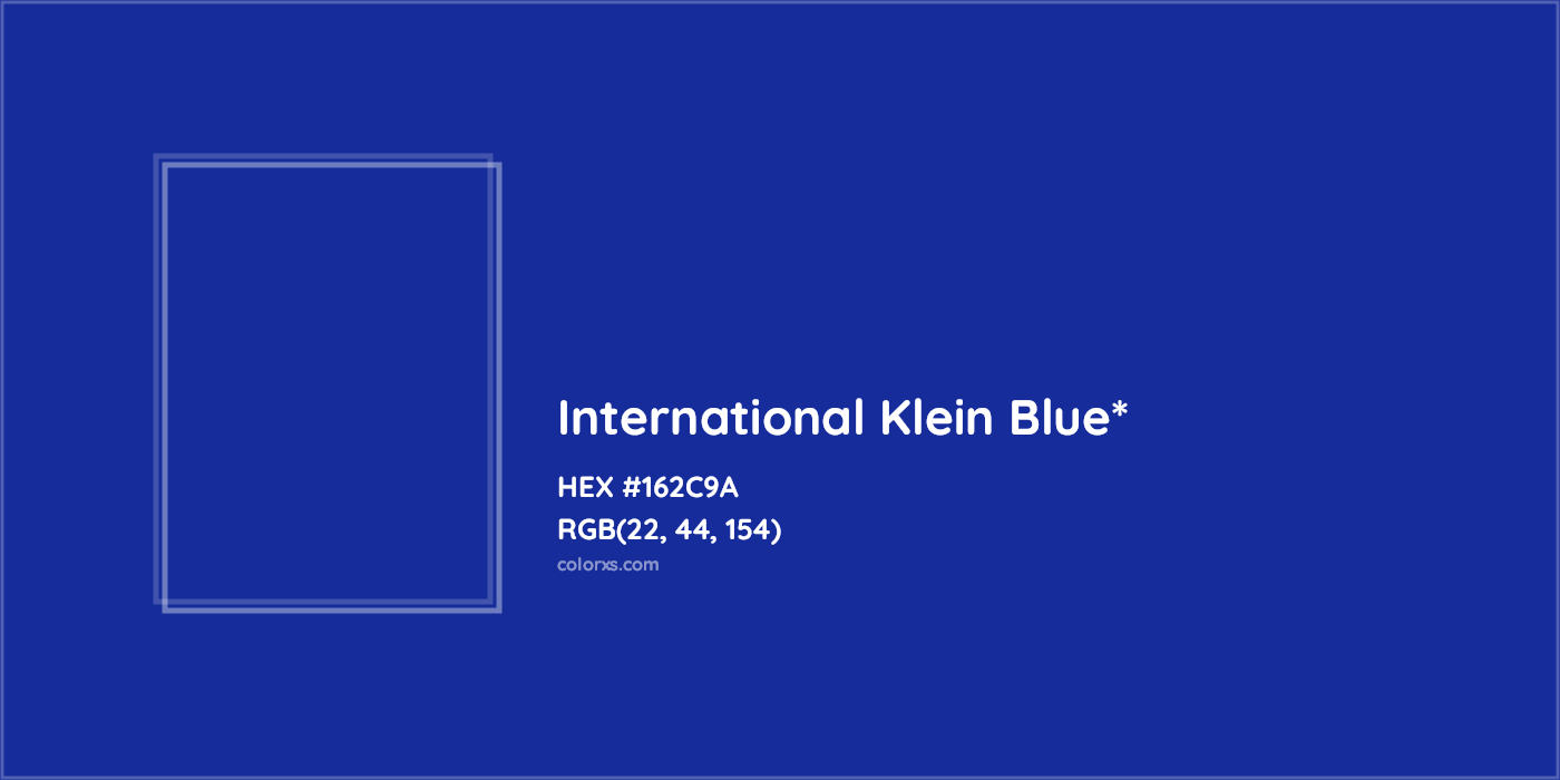 HEX #162C9A Color Name, Color Code, Palettes, Similar Paints, Images