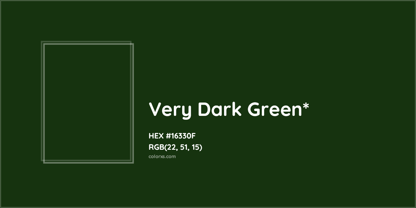 HEX #16330F Color Name, Color Code, Palettes, Similar Paints, Images