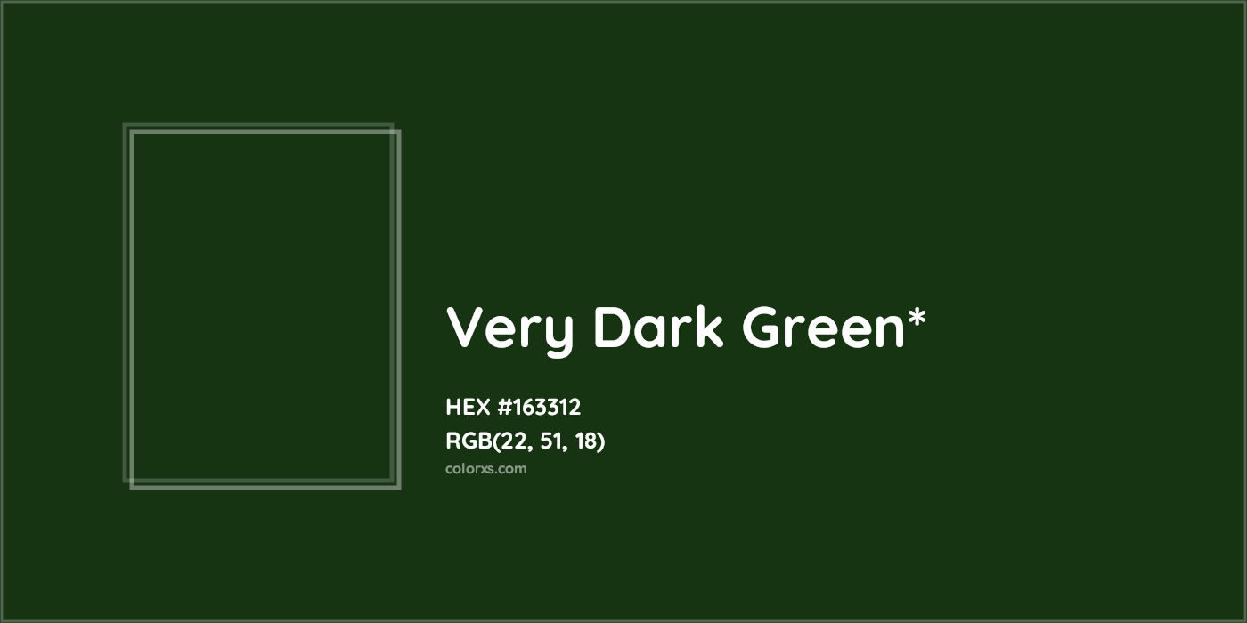 HEX #163312 Color Name, Color Code, Palettes, Similar Paints, Images