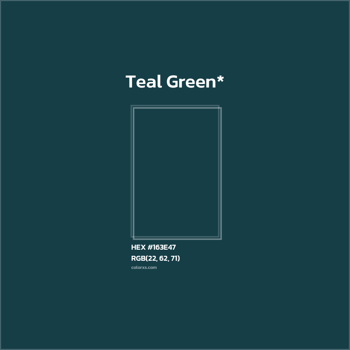 HEX #163E47 Color Name, Color Code, Palettes, Similar Paints, Images