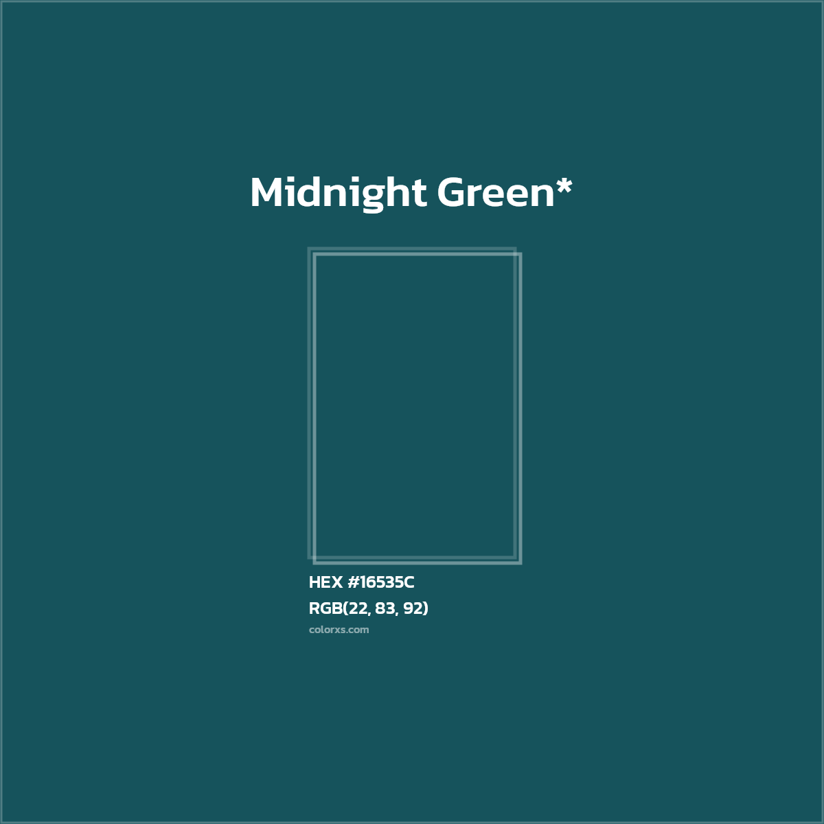 HEX #16535C Color Name, Color Code, Palettes, Similar Paints, Images