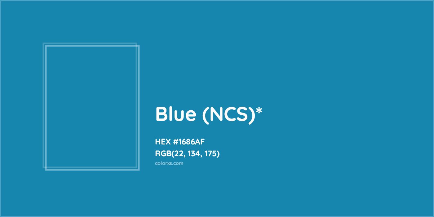 HEX #1686AF Color Name, Color Code, Palettes, Similar Paints, Images