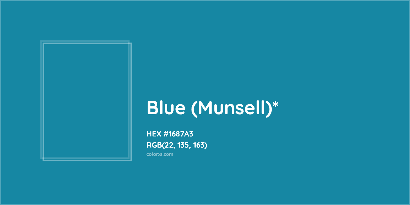 HEX #1687A3 Color Name, Color Code, Palettes, Similar Paints, Images