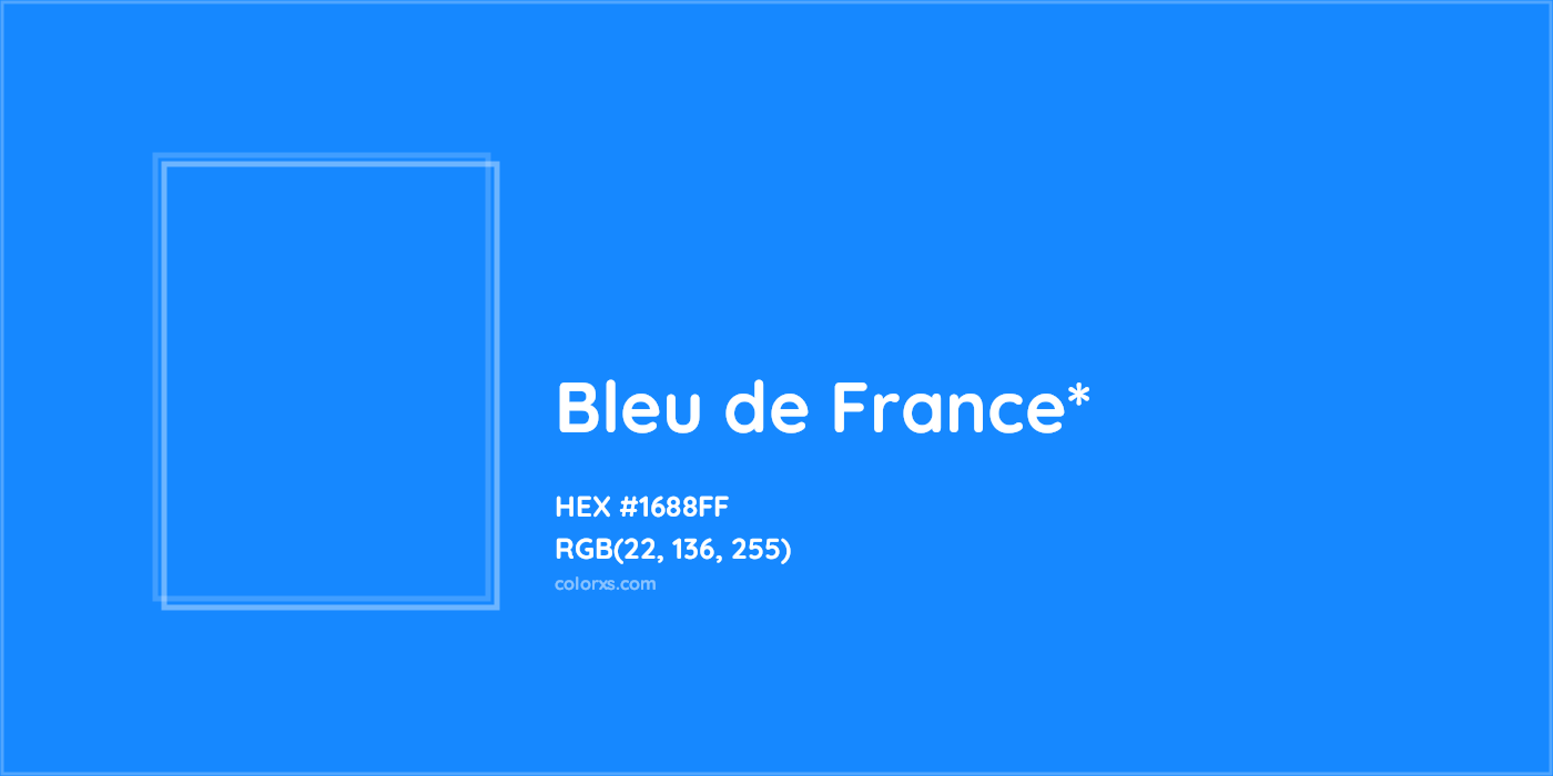 HEX #1688FF Color Name, Color Code, Palettes, Similar Paints, Images