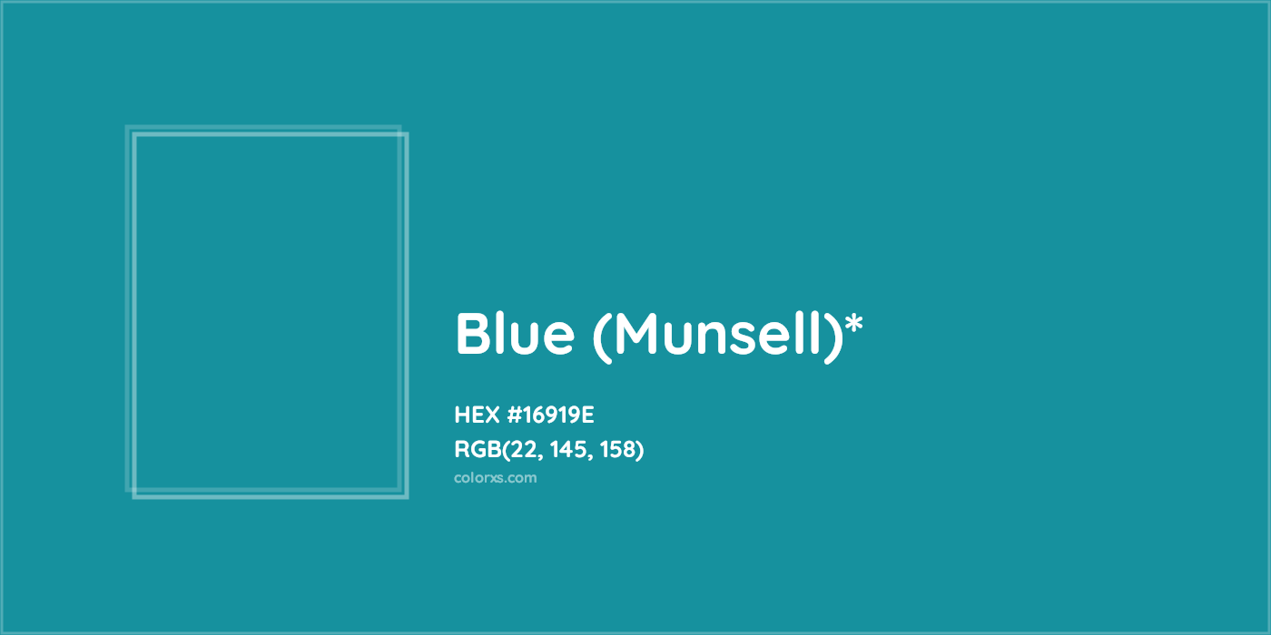 HEX #16919E Color Name, Color Code, Palettes, Similar Paints, Images