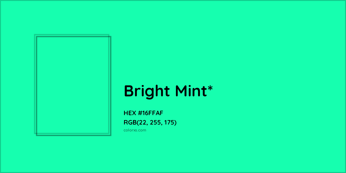 HEX #16FFAF Color Name, Color Code, Palettes, Similar Paints, Images