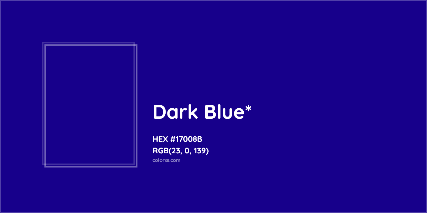 HEX #17008B Color Name, Color Code, Palettes, Similar Paints, Images